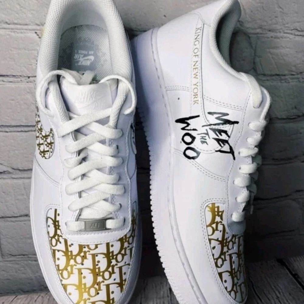 Nike Air Force 1 Dior X Meet The Woo King Of New York 12 Mens Sneakers Custom